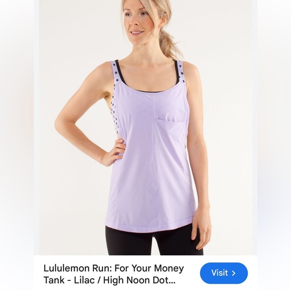 Lululemon purple run for your money tank size 10! - Picture 1 of 9